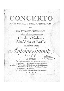 Concerto No.2 for Viola (or Violin) with Strings: Concerto No.2 for Viola (or Violin) with Strings by Anton Stamitz