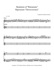 Variations of 'Pentatonic': For flute and guitar by Ksenia Nemera