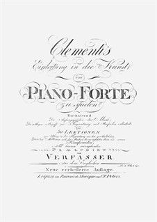 Introduction to the Art of Playing on the Piano, Op.42: For a single performer by Muzio Clementi