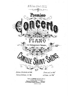 Concerto for Piano and Orchestra No.1 in D Major, Op.17: Full score by Camille Saint-Saëns