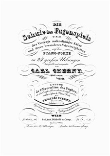 Die Schule des Fugenspiel, Op.400: Heft I by Carl Czerny
