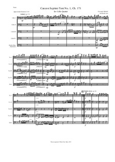 Canzon Septimi Toni No.1, for Cello Quartet, Ch.171: Canzon Septimi Toni No.1, for Cello Quartet by Giovanni Gabrieli