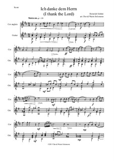 Ich Danke dem Herrn: For cor anglais and guitar by Heinrich Schütz