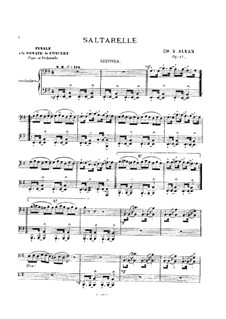 Concert Sonata for Cello and Piano, Op.47: Movement IV (Finale alla Saltarella), for piano four hands by Charles-Valentin Alkan