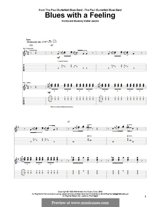 Blues with a Feeling: For guitar with tab by Walter Jacobs