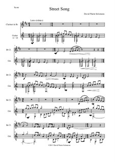 Street Song: For clarinet and guitar by David W Solomons