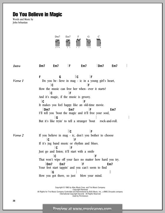 Do You Believe In Magic (The Lovin' Spoonful): For ukulele by John B. Sebastian