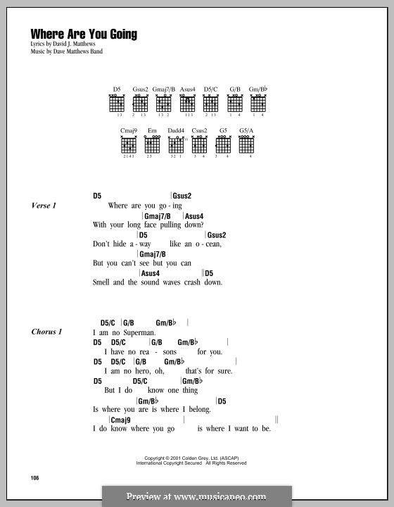 Where Are You Going (Dave Matthews Band) by D.J. Matthews on MusicaNeo