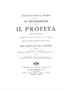 Le prophète (The Prophet): Act I by Giacomo Meyerbeer