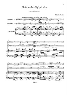 Scène des Sylphides, Op.66: Score for clarinet, english horn and piano by Heinrich Molbe