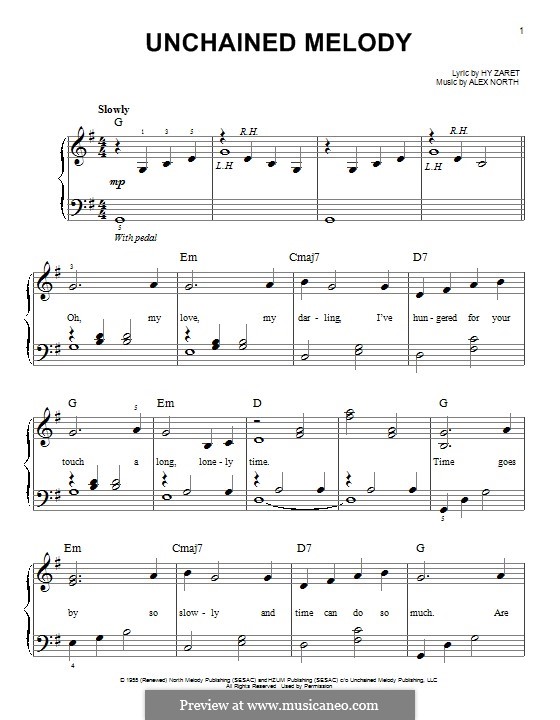 Piano version: For a single performer by Alex North