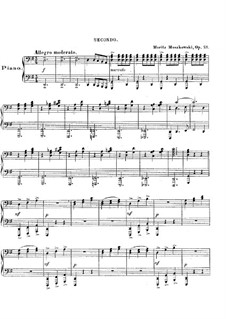 Album espagnol (Four Pieces), Op.21: For piano four hands by Moritz Moszkowski