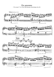 Eight Characteristic Pieces, Op.36: No.4 En automne by Moritz Moszkowski