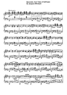 Barcarole: Version for piano by Jacques Offenbach