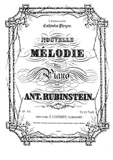 Verschiedene Stücke, Op.93: Heft VII Nouvelle mélodie und Impromptu by Anton Rubinstein