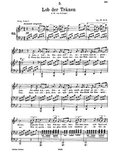 Lob der Tränen (In Praise of Tears), D.711 Op.13 No.2: For low voice and piano by Franz Schubert