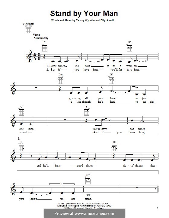 Stand By Your Man: For ukulele by Billy Sherrill