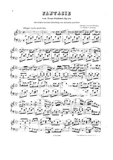 Fantasia for Piano Four Hands in F Minor, D.940 Op.103: Piano score by Franz Schubert