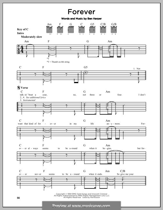 Forever: For guitar by Ben Harper