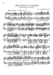 Sonata for Piano No.18 in G Major, D.894 Op.78: For a single performer by Franz Schubert