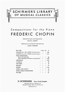 Complete Concerto: Version for two pianos four hands by Frédéric Chopin