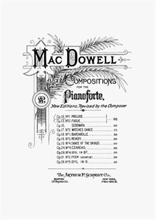 Prelude and Fugue, Op.13: For piano by Edward MacDowell