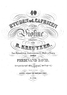 Forty-Two Etudes or Caprices: For violin by Rodolphe Kreutzer