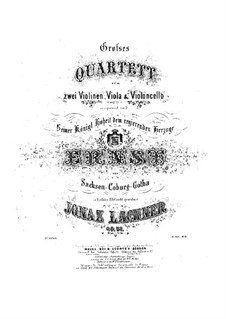 String Quartet No.2 in G Major, Op.51: Violin parts by Ignaz Lachner