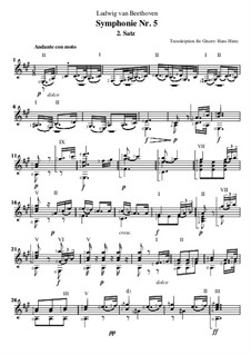Movement II: Version for guitar by Ludwig van Beethoven