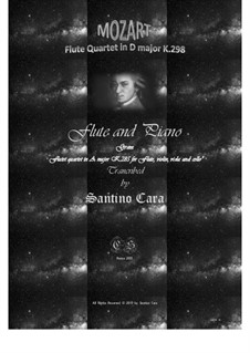 Quartet for Flute and Strings No.28 in D Major, K.285: Version for flute and piano by Wolfgang Amadeus Mozart