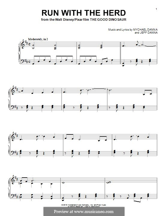 Run with the Herd: For piano by Jeff Danna, Mychael Danna