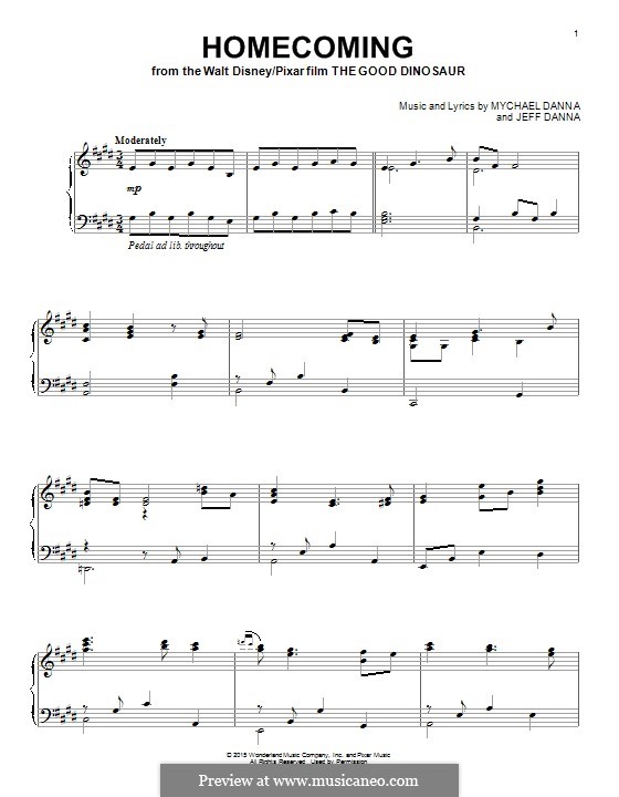 Homecoming: For piano by Jeff Danna, Mychael Danna