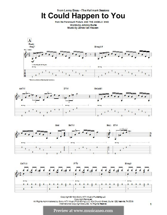 It Could Happen to You: For guitar with tab by Jimmy Van Heusen