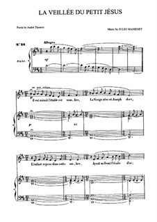 La veillée du petit Jésus: For medium voice and piano by Jules Massenet