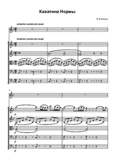 Casta diva, che inargenti: For voice and chamber orchestra by Vincenzo Bellini