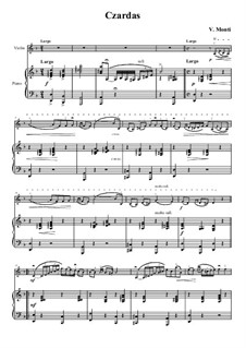 Czardas: For violin and piano by Vittorio Monti