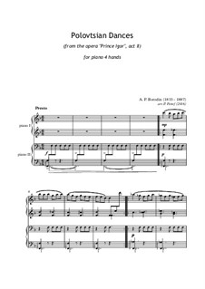 Polovtsian Dances: For piano four hands by Alexander Borodin