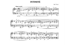 Dix pièces mignonnes (Ten Small Pieces), Op.77: No.5 Intimité by Moritz Moszkowski