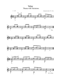 Waltz for Guitar in C Major: For a single instrument by Ferdinando Carulli