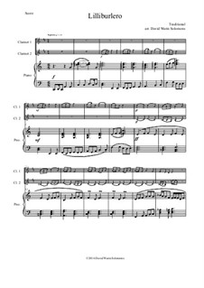 Lilliburlero: For two clarinets and piano by folklore