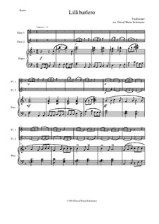 Lilliburlero: For two flutes and piano by folklore