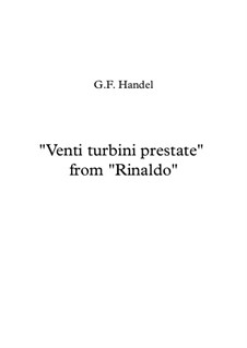 Venti turbini prestate: For voice and string orchestra by Georg Friedrich Händel