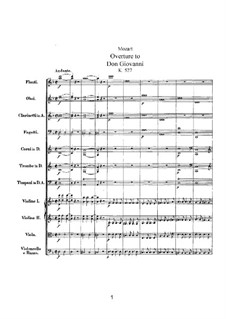 Overture: Full score by Wolfgang Amadeus Mozart