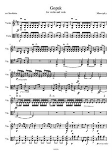 Gopak: For violin and viola by Modest Mussorgsky