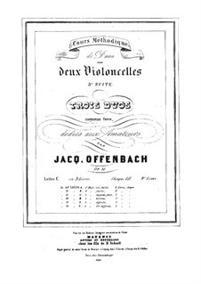 Duos for Two Cellos, Op.51: Duo No.2 – parts by Jacques Offenbach