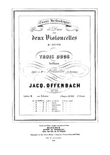 Duos for Two Cellos, Op.52: Duo No.1 – parts by Jacques Offenbach