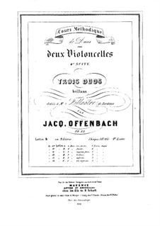 Duos for Two Cellos, Op.52: Duo No.2 – parts by Jacques Offenbach