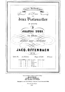 Duos for Two Cellos, Op.54: Duo No.2 – parts by Jacques Offenbach