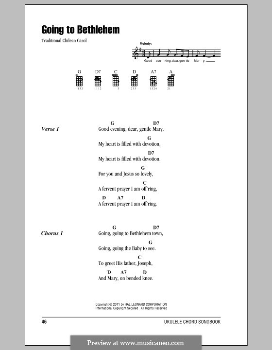 Going to Bethlehem: For ukulele by folklore