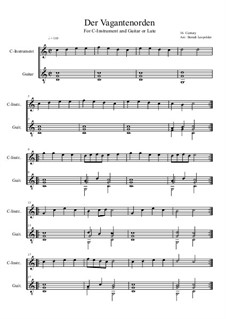 Der Vagantenorden: For C-instrument and guitar or lute solo (C Major) by Unknown (works before 1850)